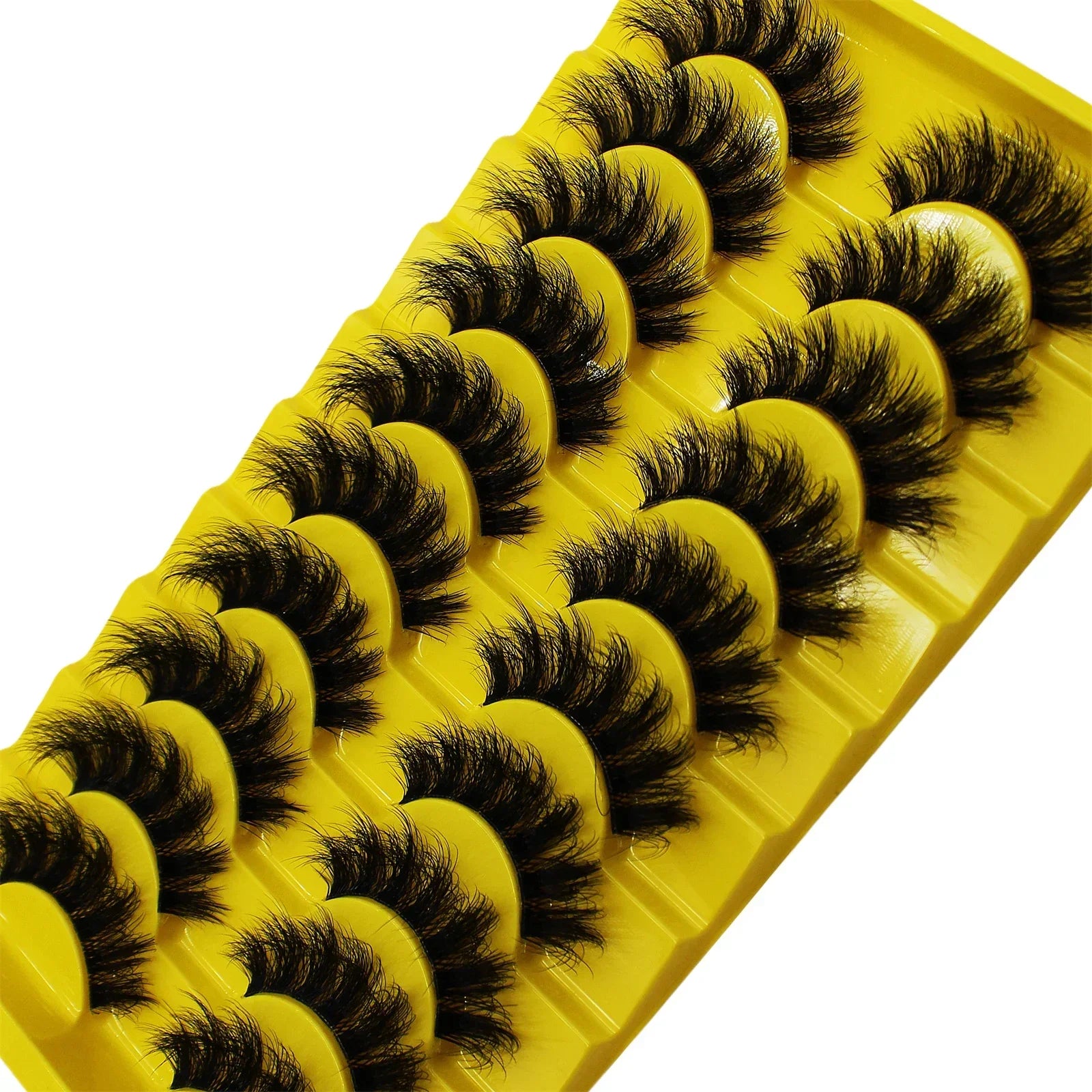 10 Pairs False Fluffy Russian Strip Lashes 3D Fake Lashes Makeup Messy False Eyelashes Fluffy Thick Lashes My Store  