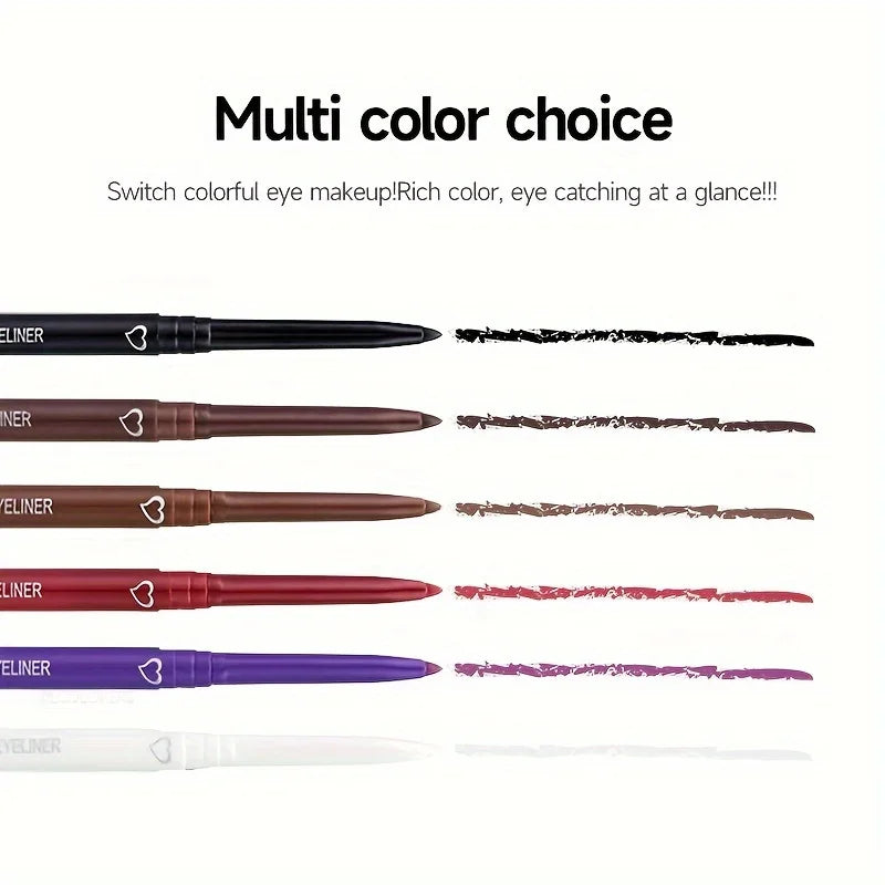 2 In 1 Eyeliner Lip Liner Gel Pencil Waterproof Long-lasting White Black Brown Easy Wear Eyeliner Makeup For Eyes 6 Colors Optio My Store  