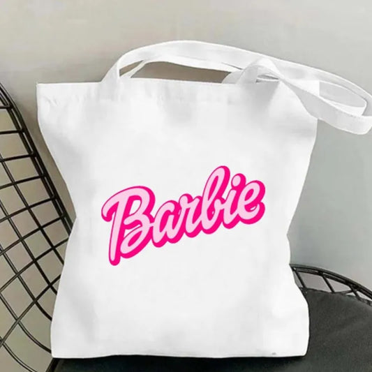 BEAST KINGDOM B-Barbie Women Shoulder Bags Casual Handbag Tote Bag Large Capacity Cotton Shopping Bag My Store  